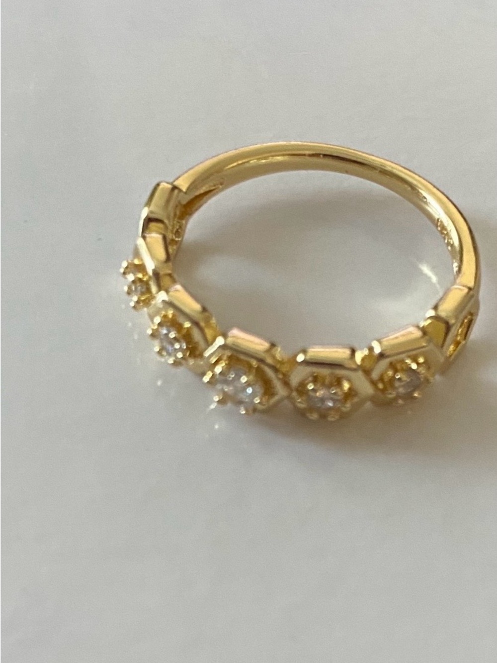 Gold Crystal Cluster Ring